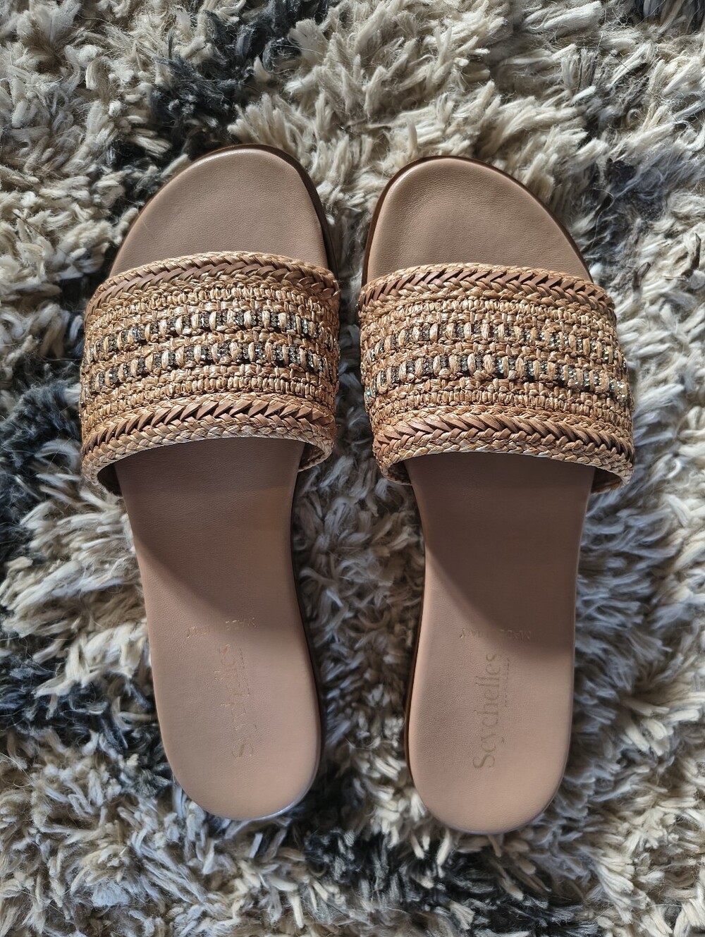 Seychelles Tan Braided Slide Sandals